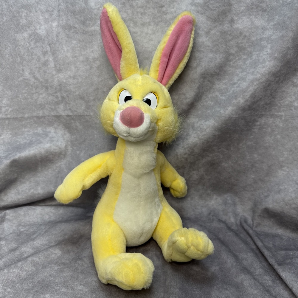 Vintage Walt Disney Rabbit Yellow Plush Winnie The Pooh 14" Stuffed Animal Toy